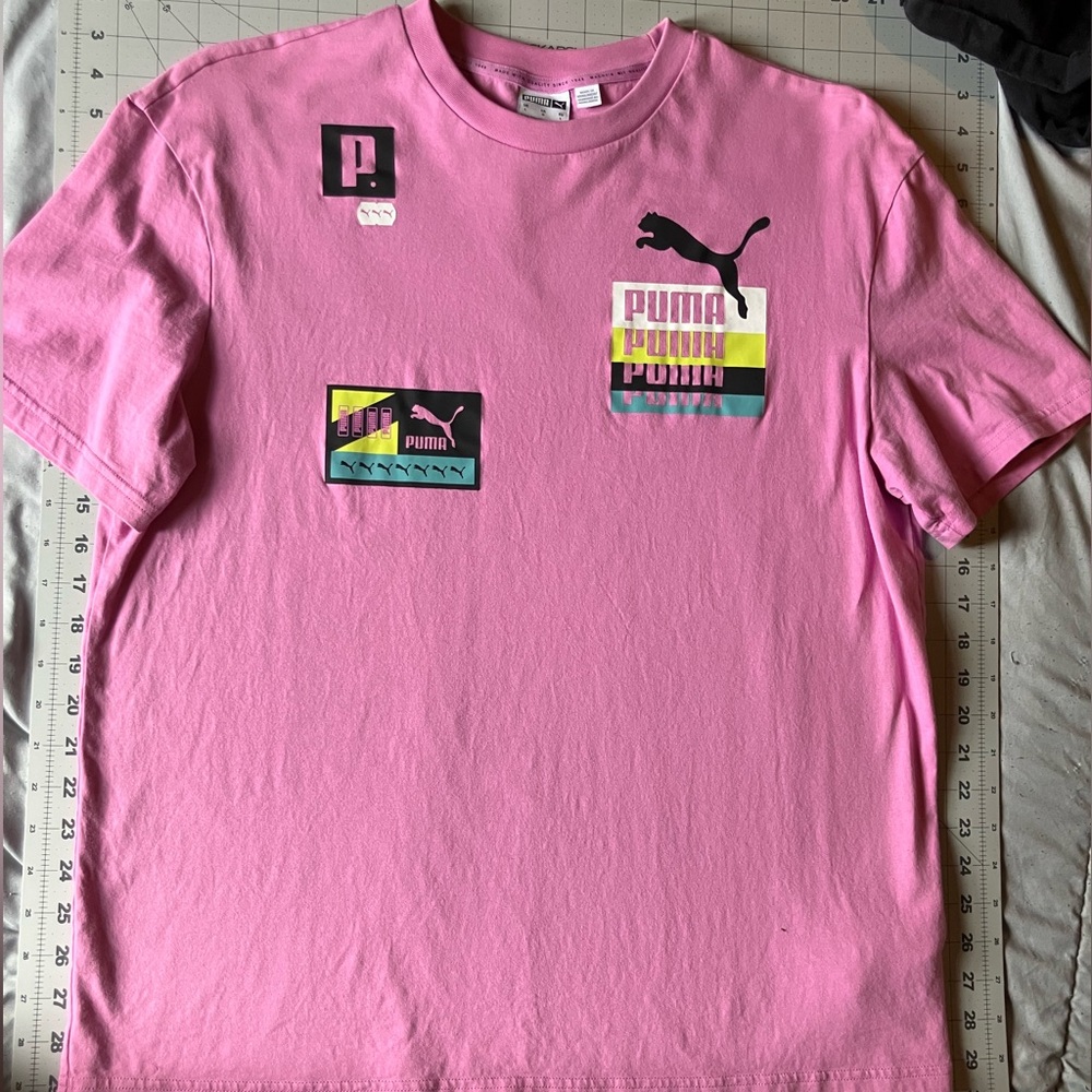 PUMA Pink color block Tshirt